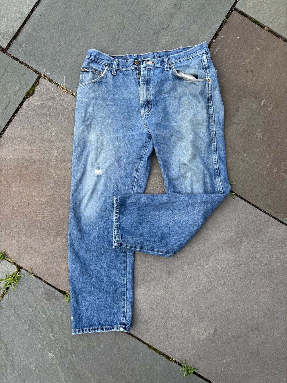 Wrangler Regular Fit 96501MR Blue Denim Jeans (34x29)